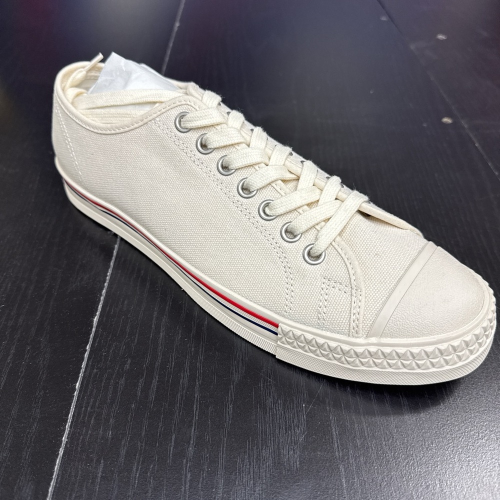 Hood by Air Cream Canvas Sneakers
